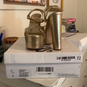 Schutz Kaila- Platina (Gold) Platform sandal